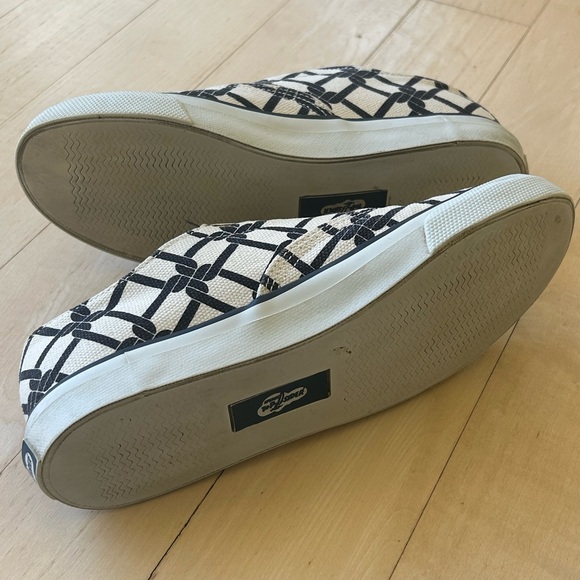 Women’s Milly for Sperry Top Sider Shoes - Navy Blue Link Pattern - Picture 8 of 12